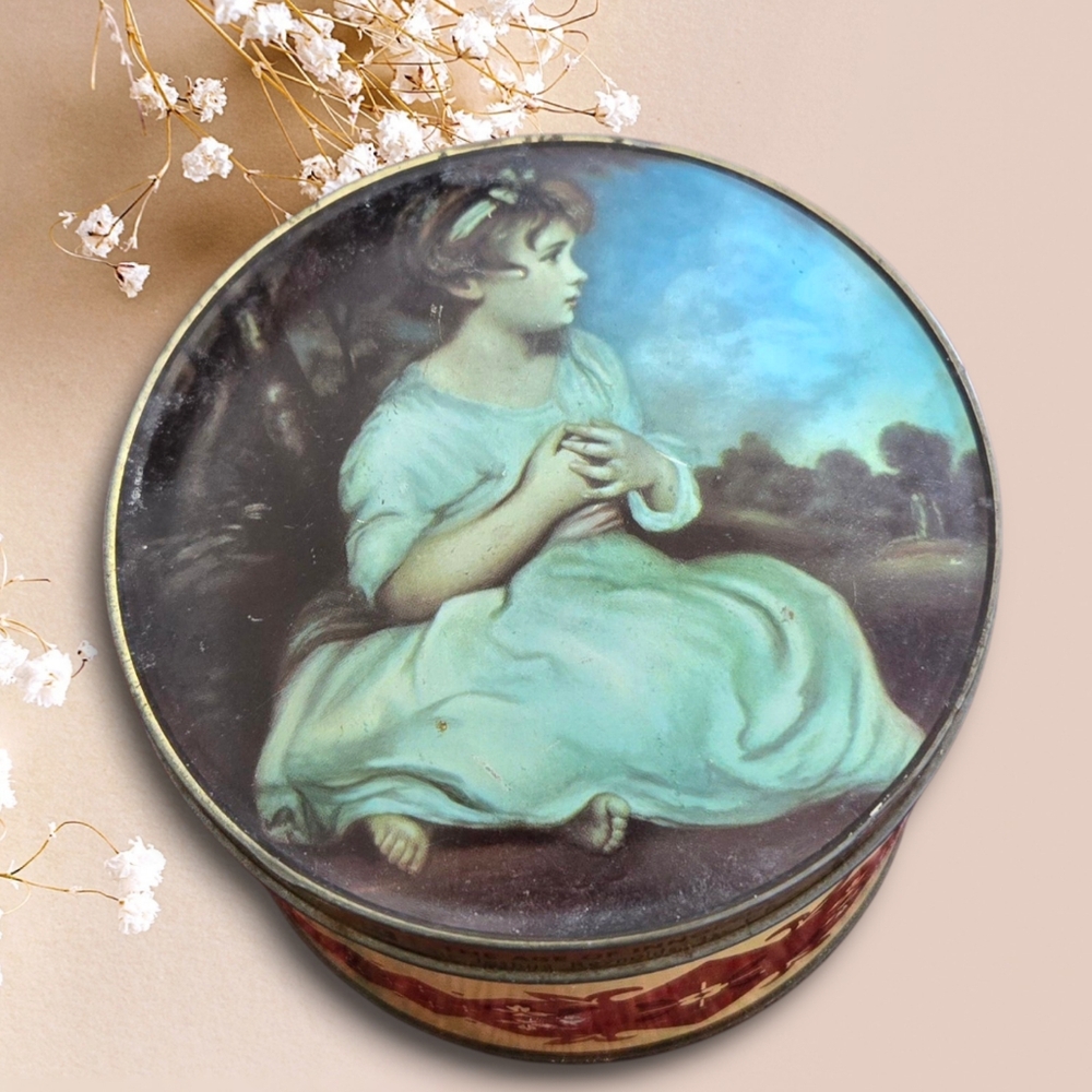 Vintage Confectionery Tin, The Age Of Innocence Art Print English Shabby Romance